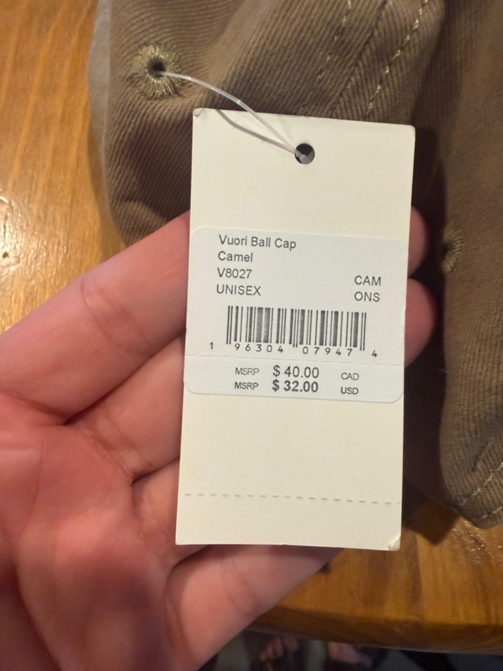 Vuori Ball Cap in Camel - Picture 5 of 5